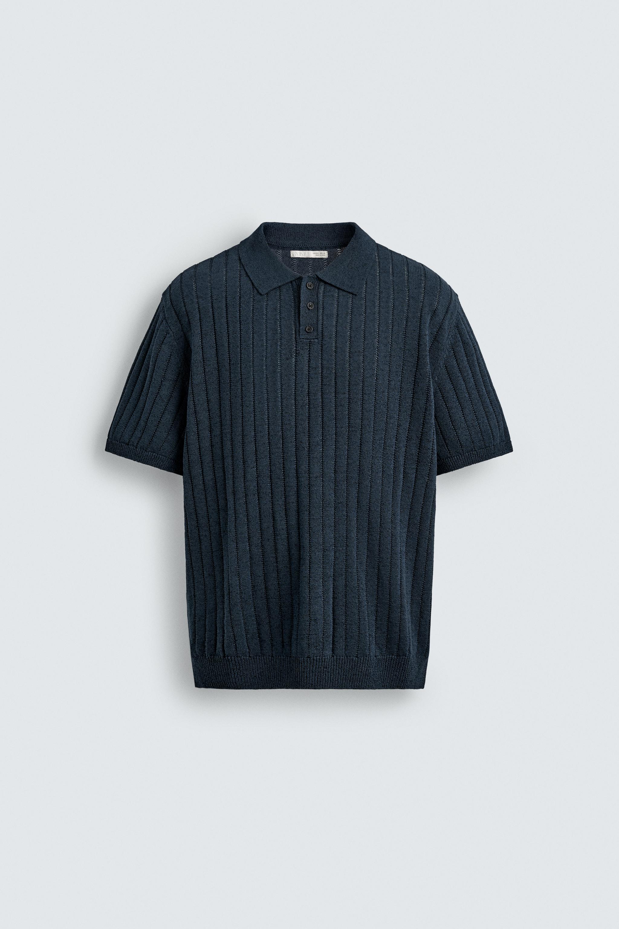 RIB KNIT POLO SHIRT